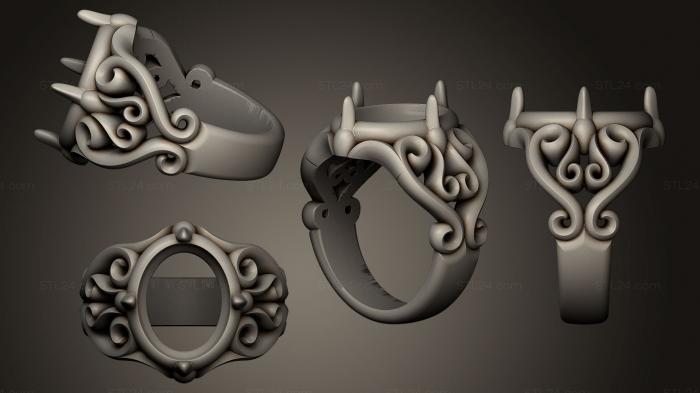 Ювелирные перстни и кольца (Кольцо 005, JVLRP_0114) 3D модель для ЧПУ станка